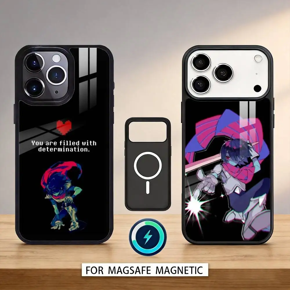 

D-Deltarune Kris Game Phone Case For iPhone 17,16,15,14,13,12,Pro,Max For Magsafe Magnetic Wireless Charging