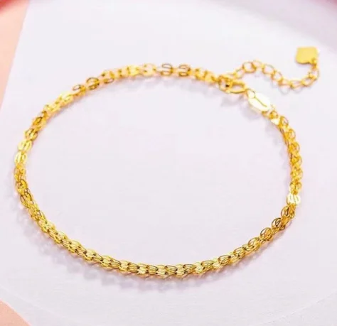 18k gold phoenix-tail bracelets for women yellow gold / rose gold bracelet