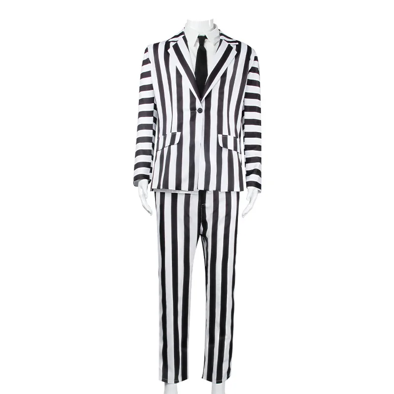 Movie Beetle Cos Juice Michael Keaton Cosplay Costumes Anime Stripes Suit Cos Punk Halloween Costumes for Women Men Cosplay