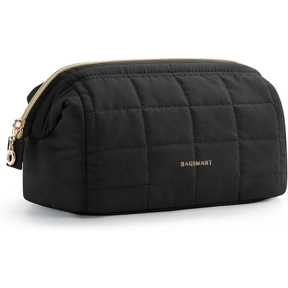

Makeup Bag Travel Toiletry Bag, Puffy Padded Make Up Bags for Women Makeup Organizer Case