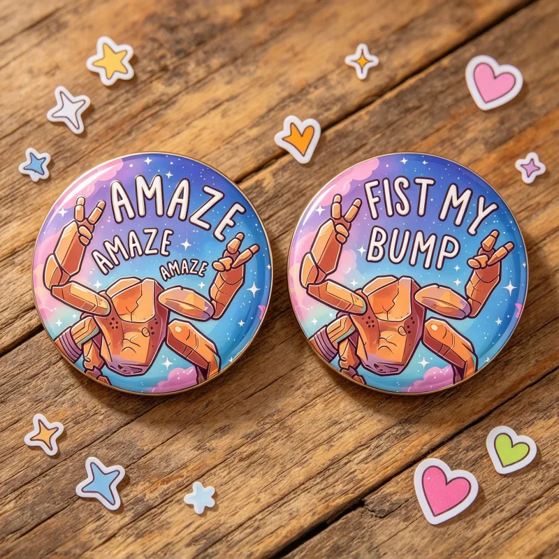 58mm Project Hail Mary Badge Pin Set | Alien Rocky Sci-Fi Gift | Amaze cosolay Accessory | Discount Sale