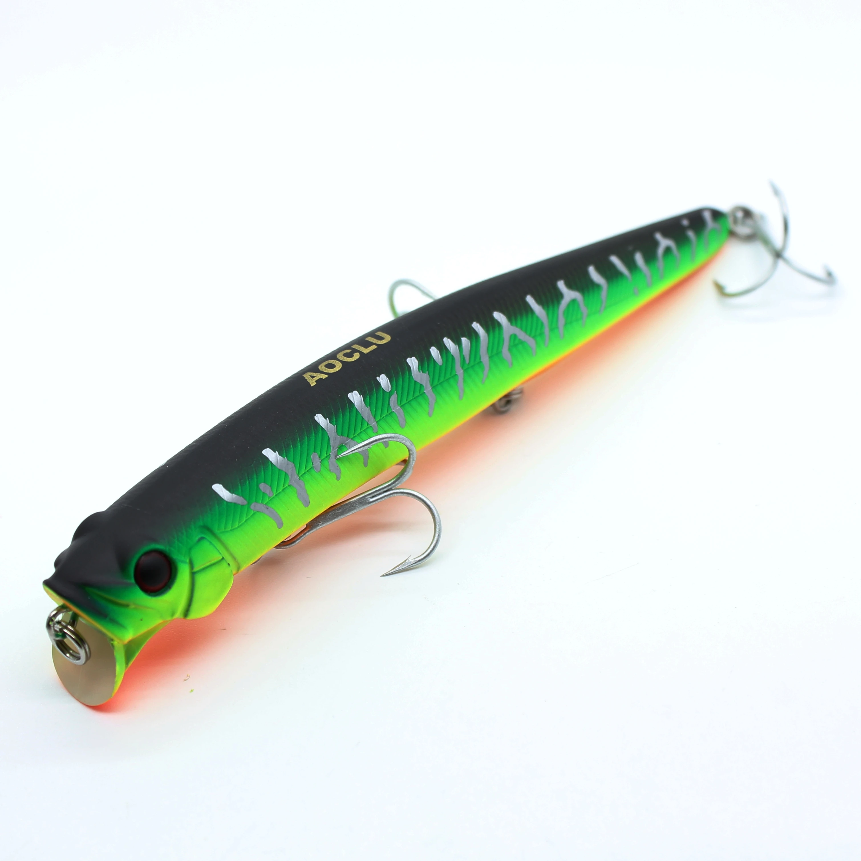 AOCLU-Hard Bait Floating Minnow Popper Fishing Lure with Magnet Weight Transfer Seabass Cast Hooks, Jerkbait Wobblers, 13cm, 21g