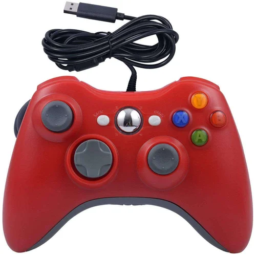 Imagen 2 del producto Mando con cable USB para XBOX 360 con Motor de vibración, mando de juego para PC, mando para consola, Joypad