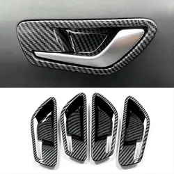 For Hyundai Tucson NX4 2022 2021 Car Trim Carbon Fiber Styling Inside Door Handle Cover