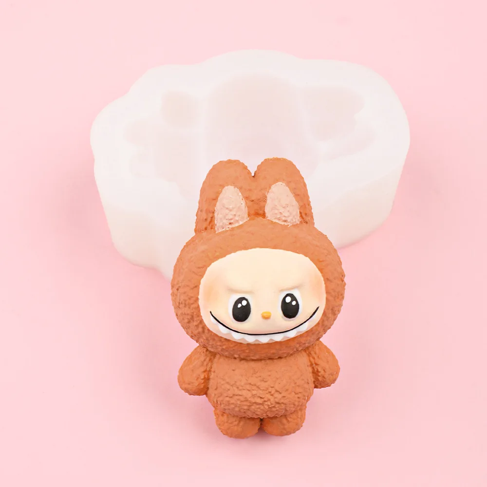 

Cute 3d Plush Doll Silicone Mold DIY Fondant Chocolate Mould Handmade Soap Diffuser Plaster Epoxy Resin Mold Cake Decoration