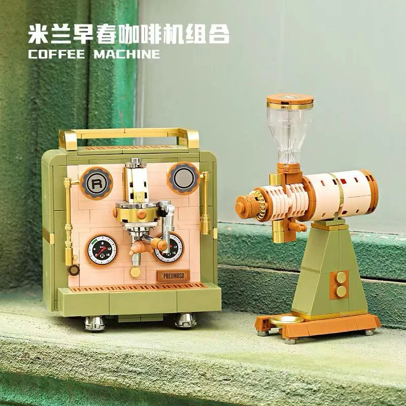 

Новый конструктор Decool: Винтажная кофемашина (модель MOC) с кофемолкой, имитация кофеварки, игрушка из кирпичиков для детей, подарок для мальчиков