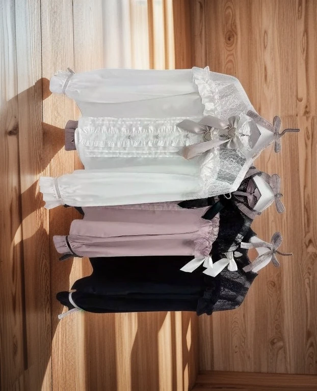 

Осенняя новинка: милый женский топ с воротником-стойкой, универсальный, в японском стиле, с двойным бантом-сердечком, с открытыми плечами, с длинным рукавом