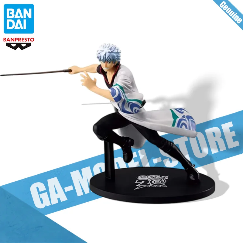 

In Stock Original Bandai Anime Gintama Sakata Gintoki Action Figure Collection Model Toy Desktop Decor Ornaments Birthday Gift