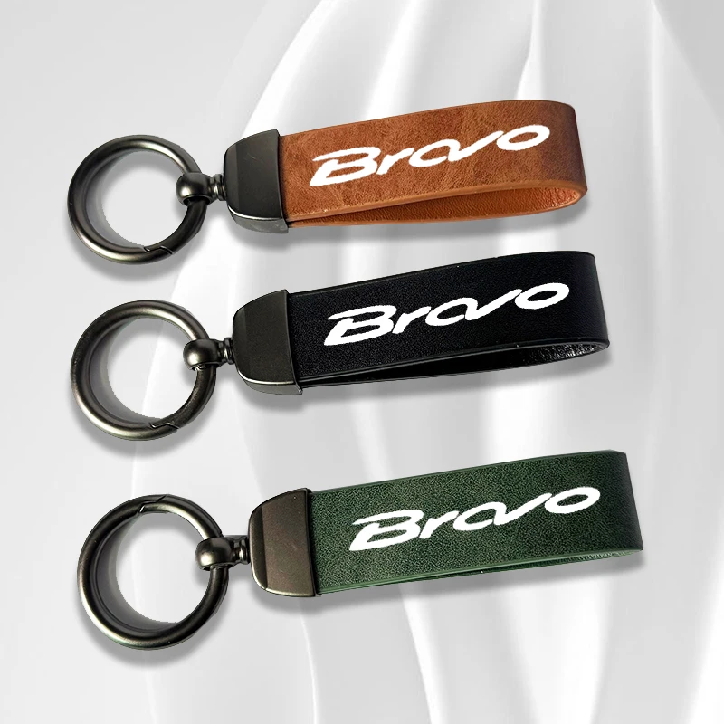 

Car fashion vintage leather key chain key chain pendant For Fiat Bravo 2007-2013 Accessories