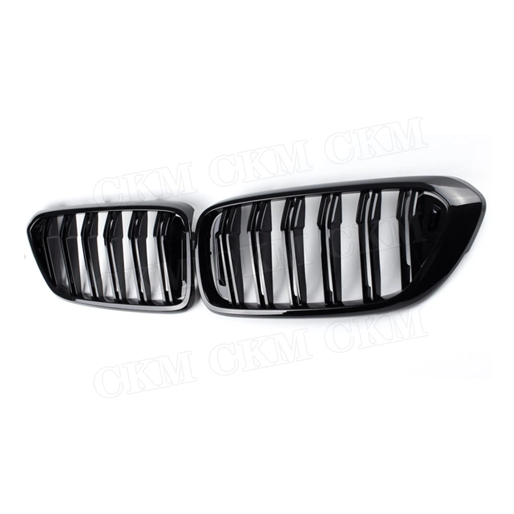 CKMUUER ABS لمعان أسود المصد الأمامي شواء الكلى شريحة مزدوجة شبكة مصبغة لسيارات BMW 6 Series GT G32 630i 2018 2019 تجميل #5