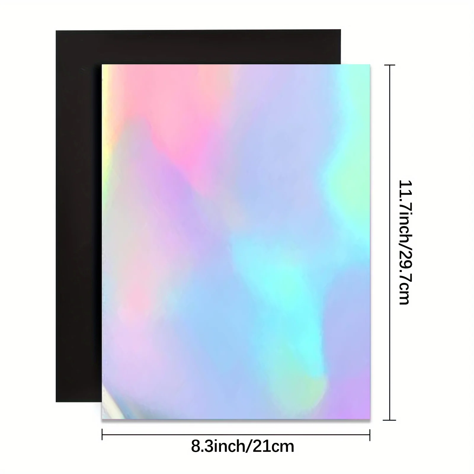 5 Sheets A4 Printable Magnetic Holographic Rainbow Sheet for Inkjet Printer 8.3×11.7 Inch Magnetic Paper DIY Refrigerator Magnet