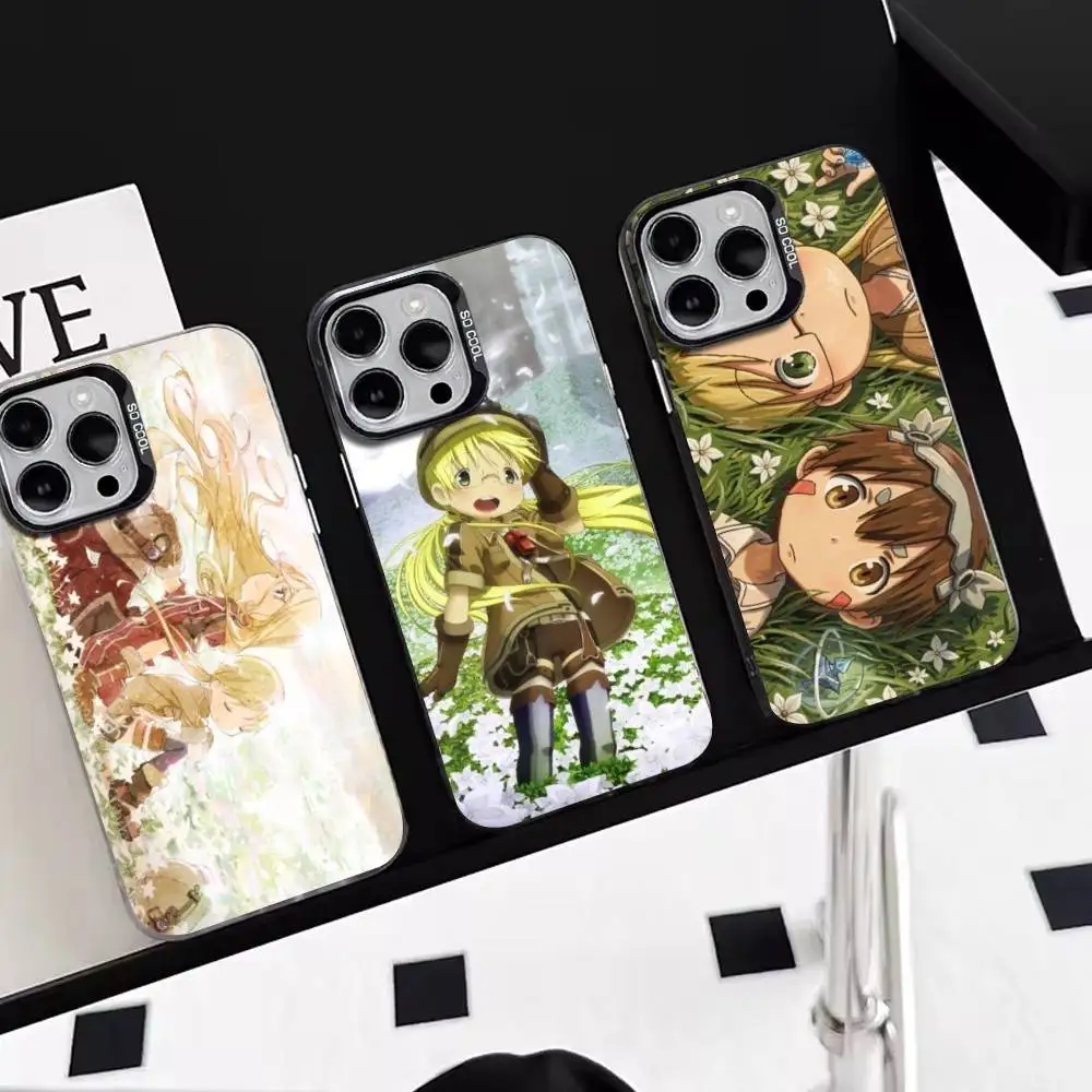 Чехол для телефона Riko-Reg-Nanachi-Faputa-Lyza-Ozen для iPhone 17, 16, 15, 14, 13, 12, 11 Plus, Pro Max, XS, красочный, серебристо-черный