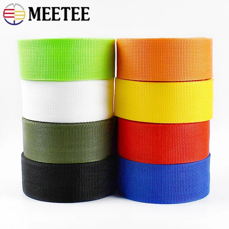 

5/10M 50mm Meetee Polyester Nylon Webbing Bag Strap PP Ribbon Tape Garment Sewing Bias Decorative Trim Band DIY Accessories