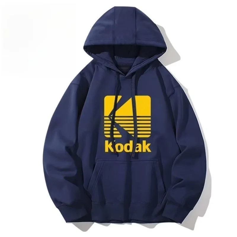 2026 Kodak Hoodie Tops Fleece-Lined Film Photographer Camera  Men's and Women's 100% Cotton Oversize Breathable Loose Y2K Tops