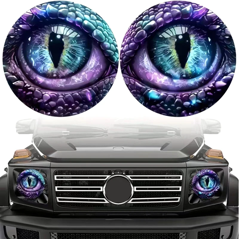 2Pcs Beast Eye Car Headlight Sticker For Jeep Wrangler Off Road Vehicle Beast Eyes Light Decoration Sticker Styling Modification