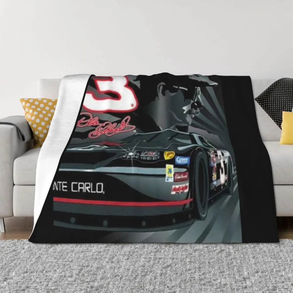 

dale earnhardt Throw Blanket For Decorative Sofa Baby Beautifuls Heavy Blankets