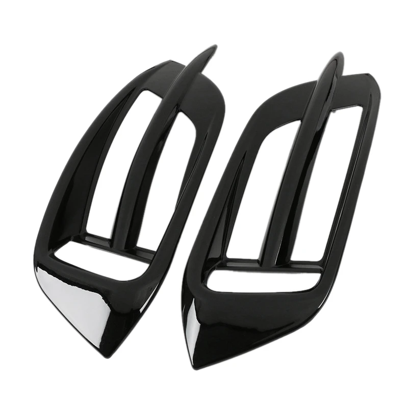 1Pair Lamp Cover Trim Rear Bumpe Fog Lamp Frame Trim For Honda Civic 10Th 2016-2019 Fog Lamp Frame Bright Black