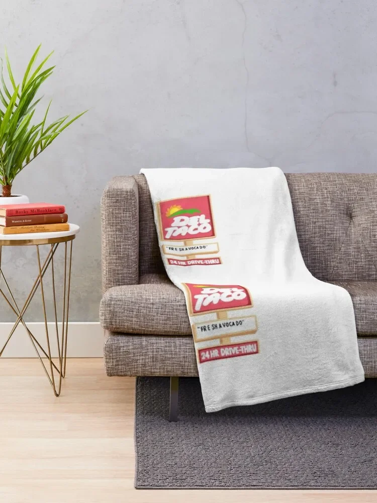 Del taco sign Throw Blanket Bed linens Soft Plush Plaid for winter Decorative Throw Blankets