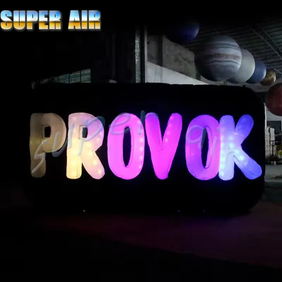 Customized figure air balloon inflatable letter with lighting for party decoration