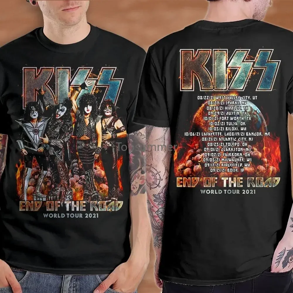 World Tour Kiss - End Of The Road Tour 2021 T-Shirt Rock Music S-5Xl Dwk139