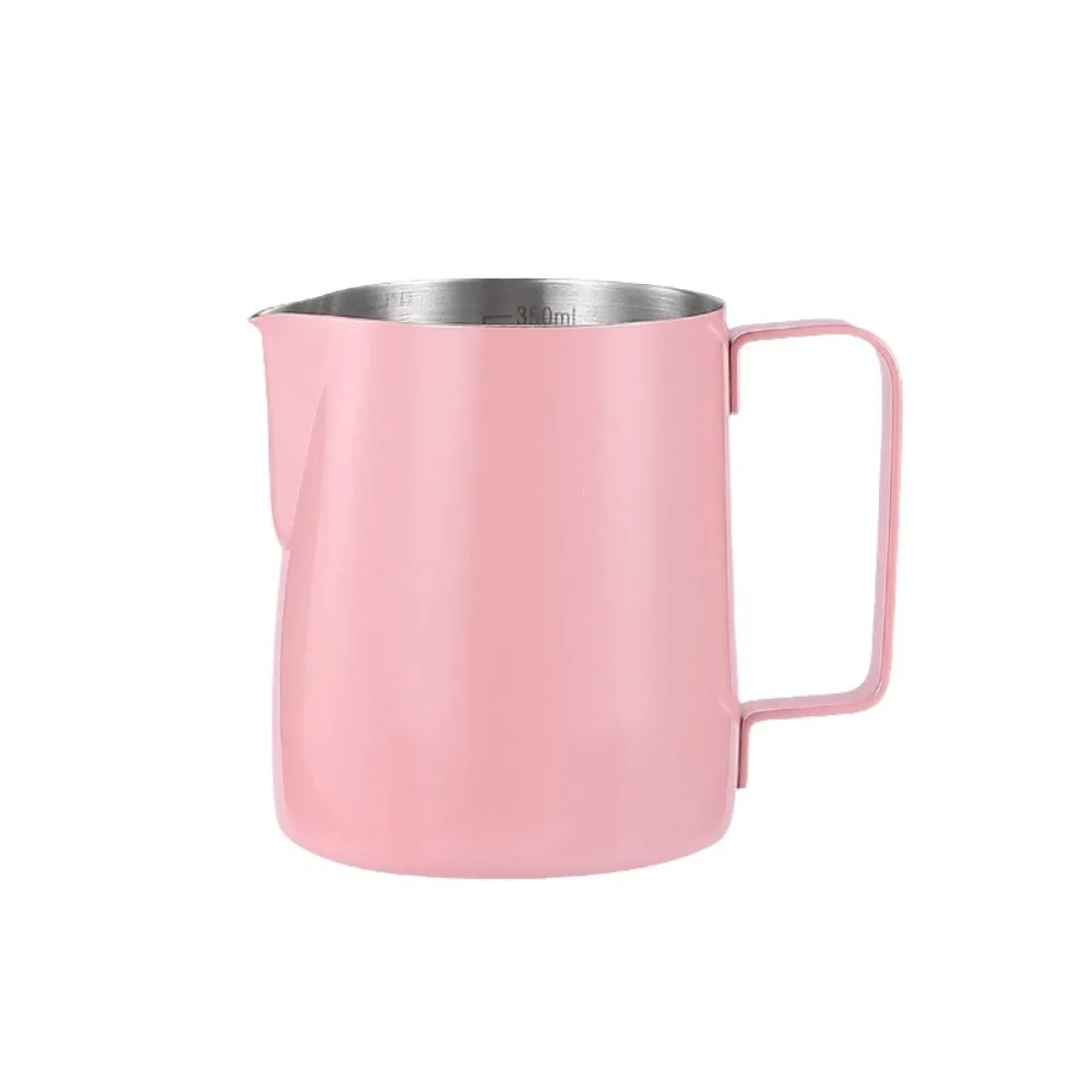 

Stainless Steel Coffee Milk Frothing Pitcher with Scale V Shape Spout Latte Art Cup 350/600ml Rust-proof Milk Frother Jug