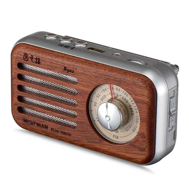 

Маленький радиодинамик в стиле ретро, Bluetooth, орех, поддержка TF-карты U-диска для игры на открытом воздухе, портативный мини-карта, деревянный динамик.