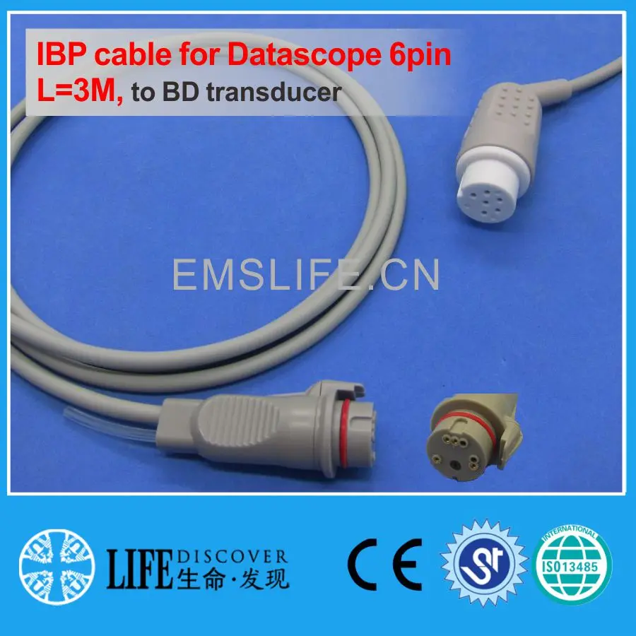  IBP cable for Datascope Utah Abbott BD B.brauu Edward disposable pressure transducer