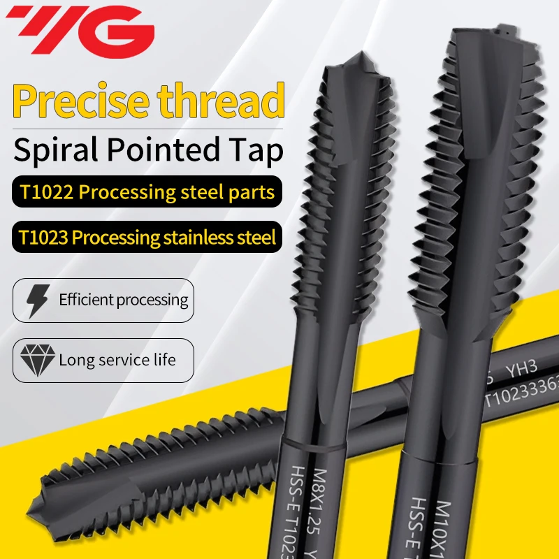EVROPA TAP YG-1 T1023 HSS-EX Apex Tap M2 M2.5 M3 M3.5 M4 M5 M6 M7 M8 M10 M12 M14 Processing: Stainless Steel