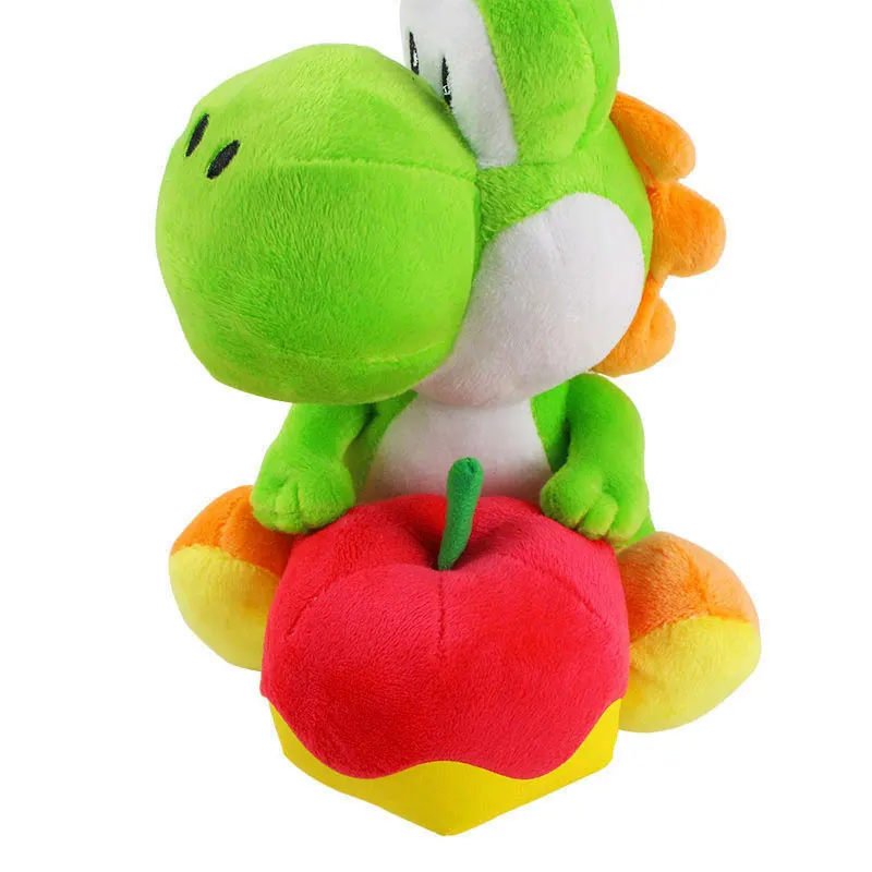 يوشي ديناصور يحمل أبل 18 سم مجموعة ألعاب كلاسيكية ناعمة من القطيفة