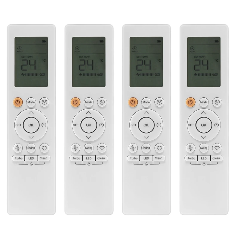 

2025 New-4X RG10B Infrared Remote Control For Midea English Air Conditioner RG10B/BGEFU1 AC Remote Control Air Conditioner