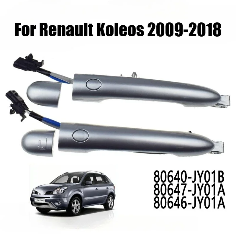 Poignée de porte extérieure pour Renault Koleos 2009-2018, avec capteur intelligent à induction, 80640-JY01B, kit de remplacement.