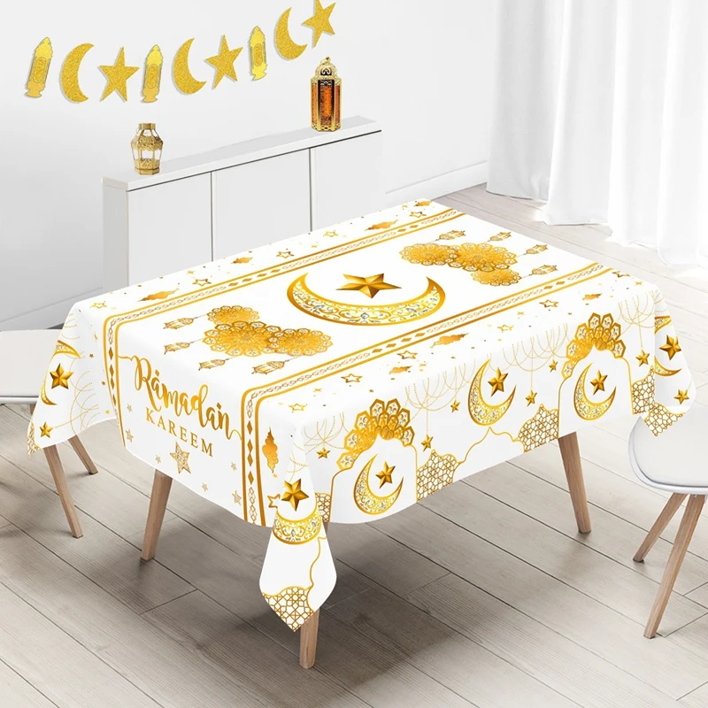 Ramadan Decor Tablecloth EID Mubarak Decor For Home 2025 Ramadan Kareem Islamic Muslim Party Eid Al Adha Gifts Happy Eid Al Fitr