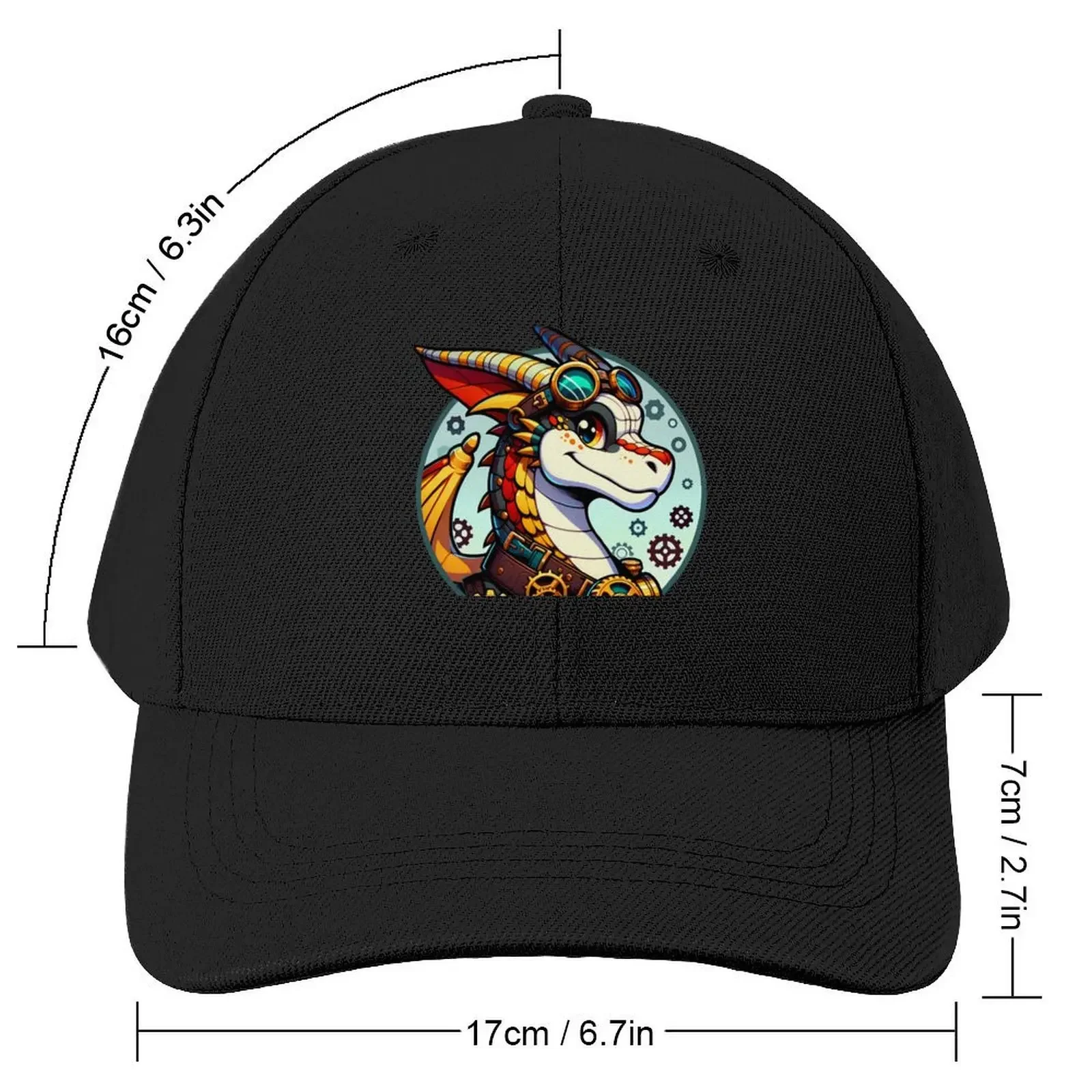 Steampunk Anthro Scalie Dragon Art Baseball Cap Beach fashionable Sunscreen derby hat For Girls Men's