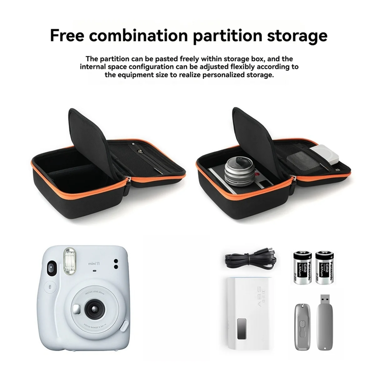 Y06A EVA Hard Case Camera Bag Portable Waterproof and Shockproof Camera Storage Bag for ZV-E10 II ZVE10 Camera