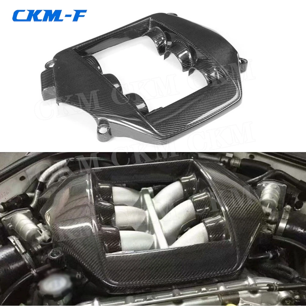 Real Dry Carbon Fiber Engine Cover Body Kits for Nissan GTR R35 2009 2010 2011 2012 2013 2014 2015 Engine Hood FRP Accessiores