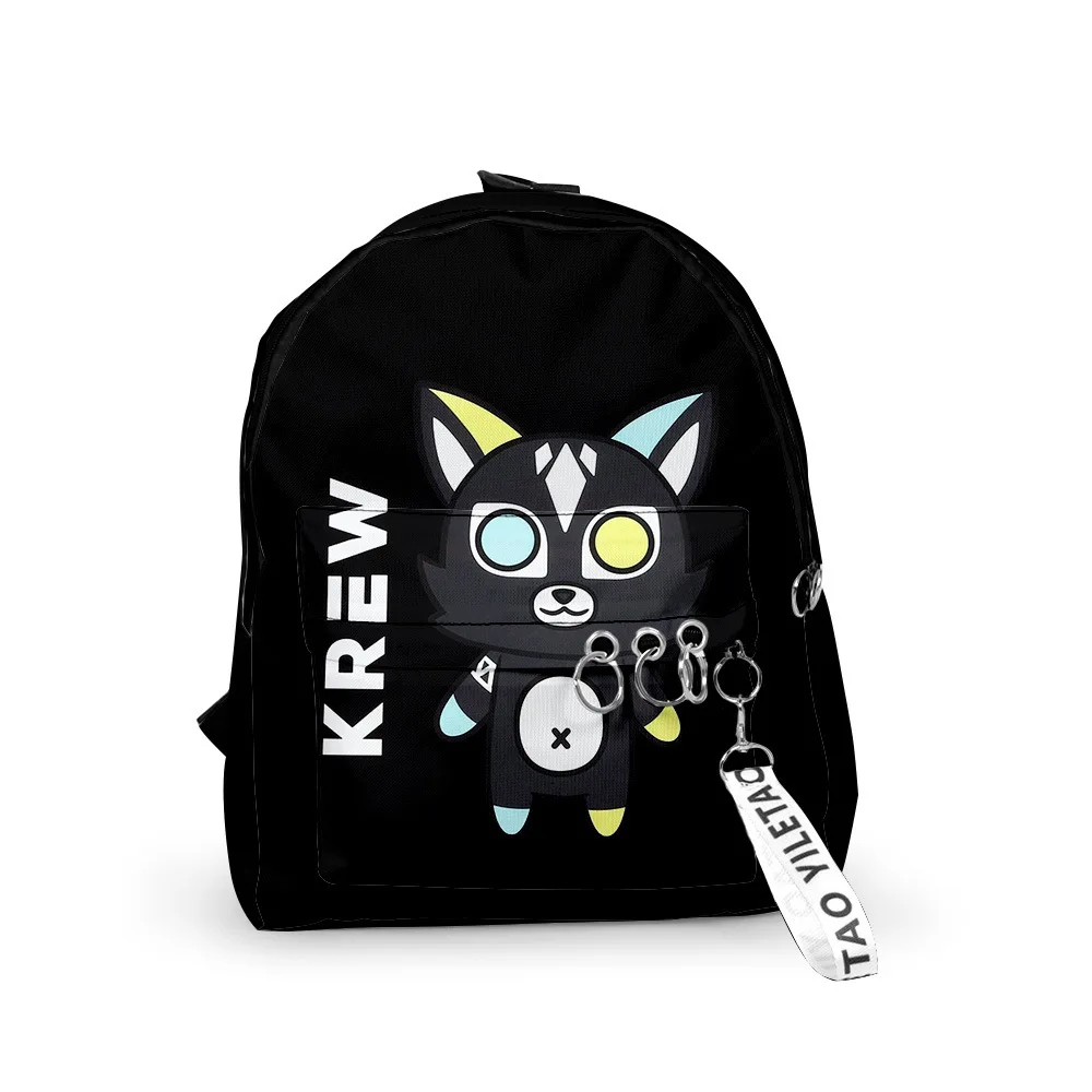 ItsFunneh-bolsa escolar Harajuku para niños y niñas, bolso de viaje pequeño, estampado 3D, Oxford, impermeable, llavero, cuaderno, mochilas