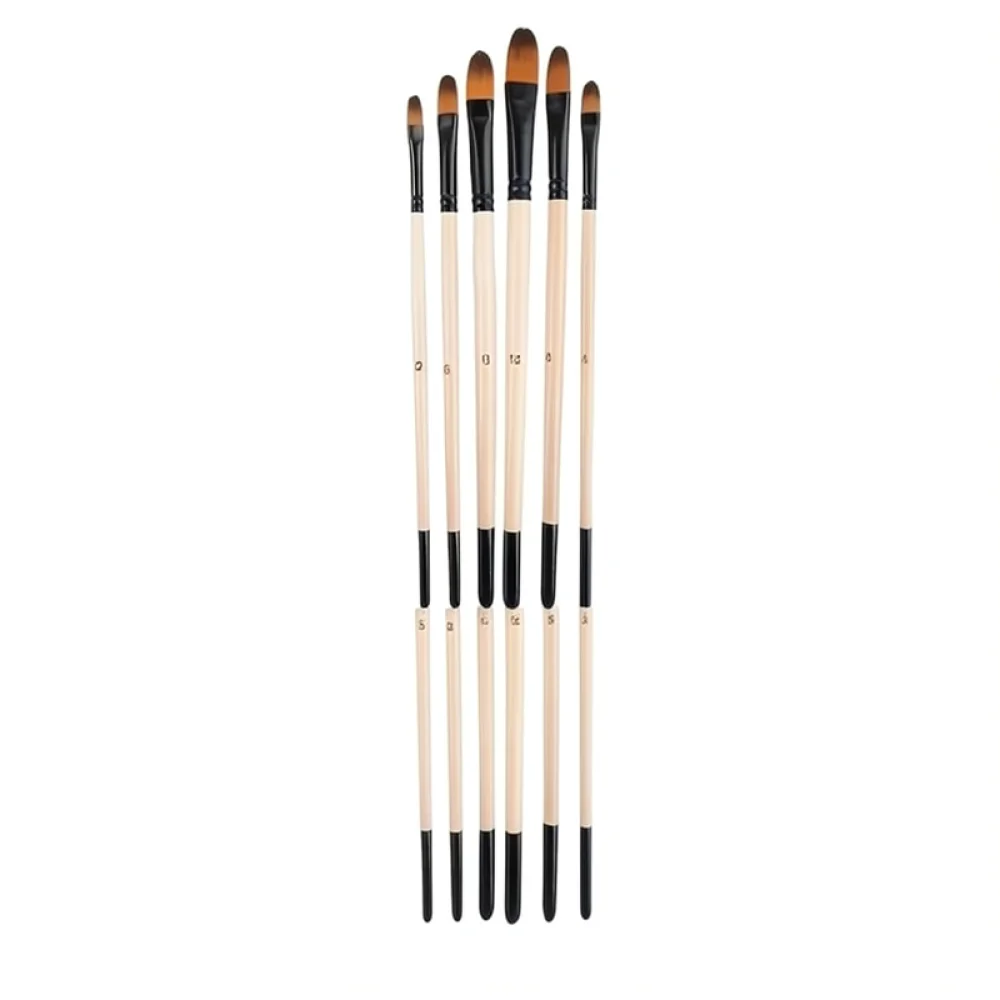 Professional Art Paint Brush Set Wooden Handle Nylon Hair Supplies For Oil Acrylic Watercolor Wall Painting Hobby
