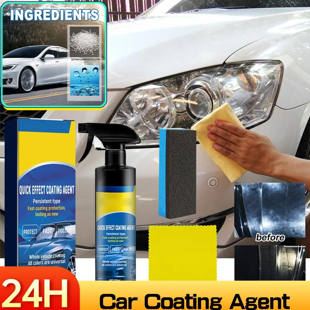 

Спрей для автомобильного покрытия, 120 мл, средство для восстановления, спрей для полировки стекла, очиститель для стекла, воск для царапин, безводная мойка для внешней краски мотоцикла