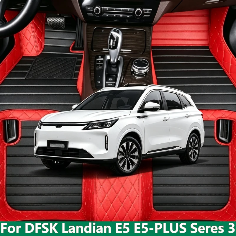 Custom Car Floor Mats For DFSK Landian E5 E5-PLUS Seres 3 LHD RHD All Weather Auto Accessories Foot leather Carpets Fashion Pads