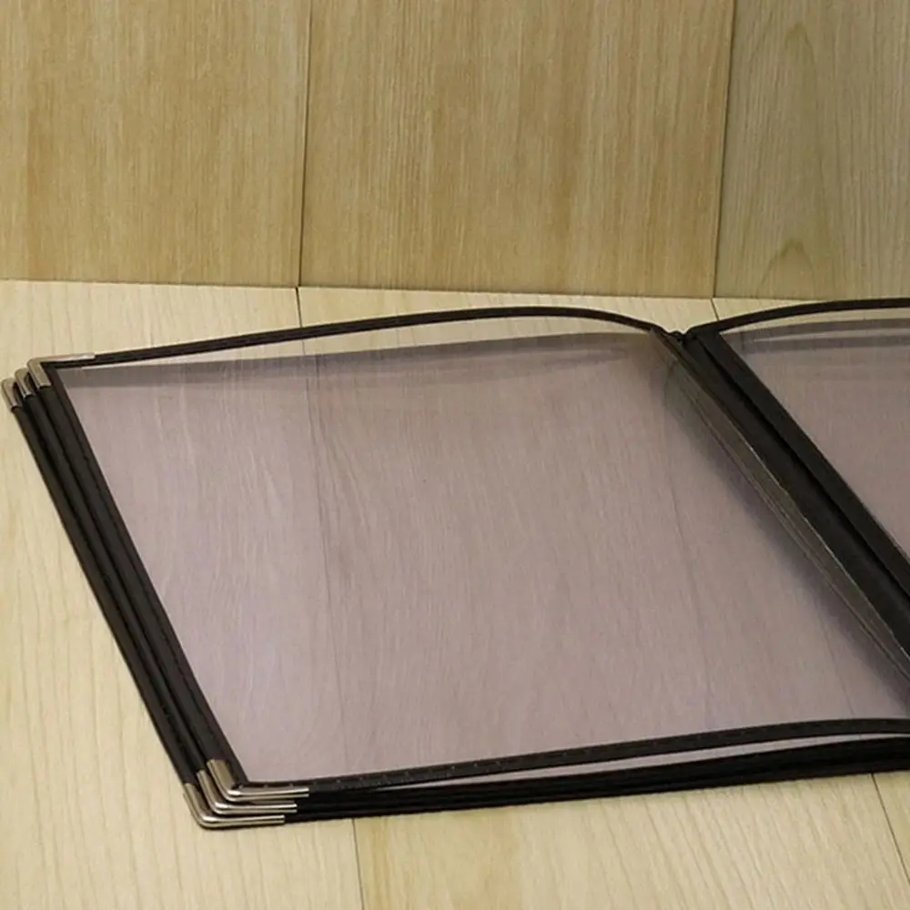 Transparent A4 Foldable Menu Cover for Bar Kitchen Restaurant Display Book Menu Cover