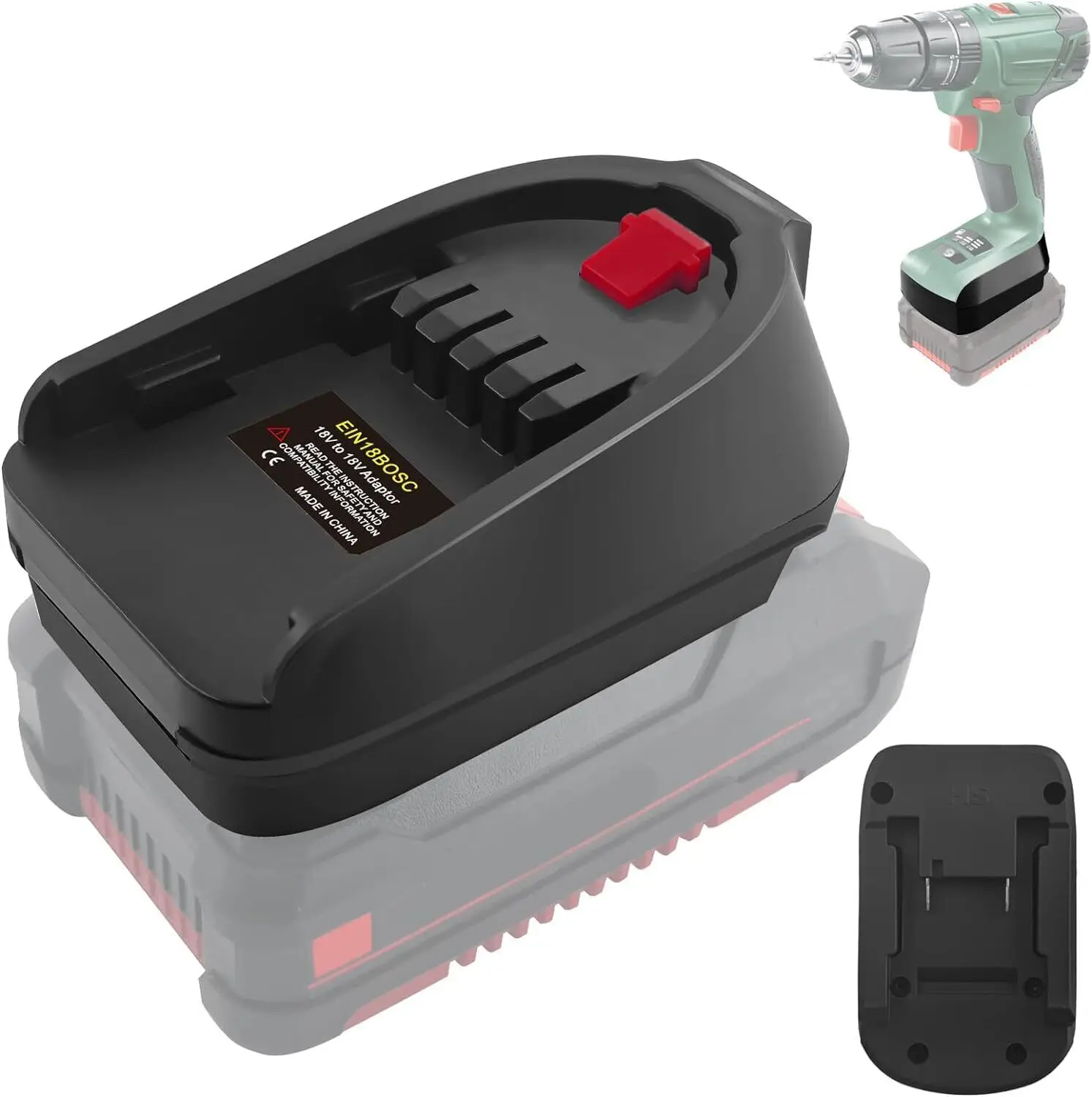 Adaptador de Bateria para Bosch Conversor de Bateria Li-ion Broca de Ferramentas Elétricas Bateria de Lítio 18v Pba