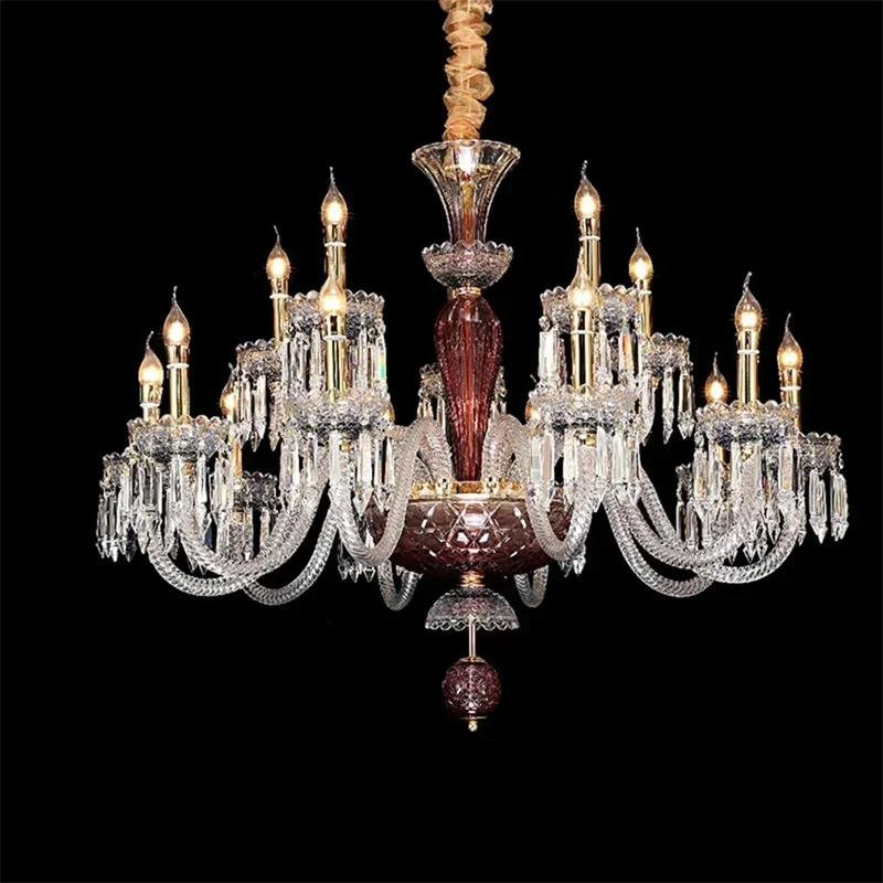 

GISELLE European Style Chandelier LED Hanging Pendant Candle Crystal Lights Luxury Fixtures for Home Living Room