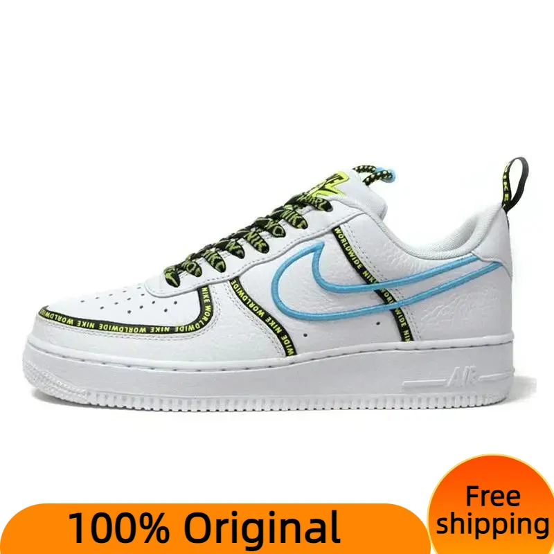 

Кроссовки Nike Air Force 1 Low Worldwide White Blue Fury Volt CK7213-100