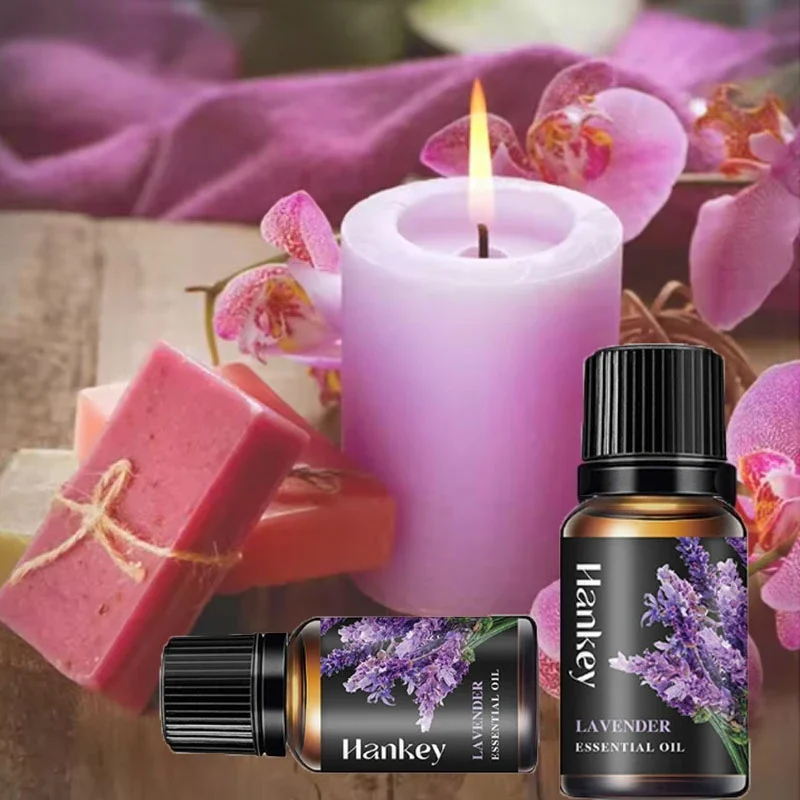 10ML Lavender Lemongrass Jasmine Vanilla Eucalyptus Rose Lemon Essential Oil For Humidifier Diffuser Candle Making
