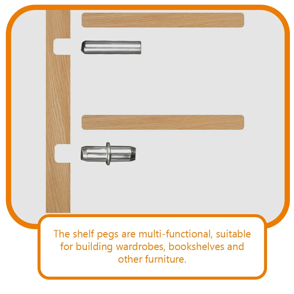 

80Pcs Shelf Pegs Stainless Steel Rust Resistant Shelf Support Pins for Cabinet Bookshelves Furniture Cabinet Supports
