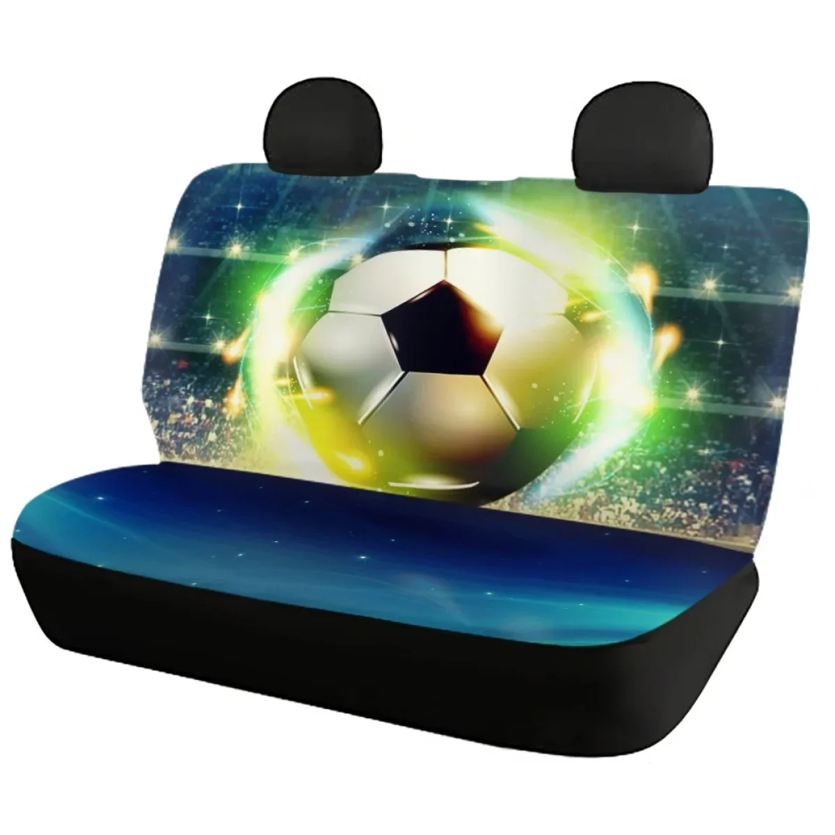 Football Car Seat Cover Set for Women Universal Fit SUV Truck Sedan Elastic Front and Back Seat Cover Accesories Para Auto