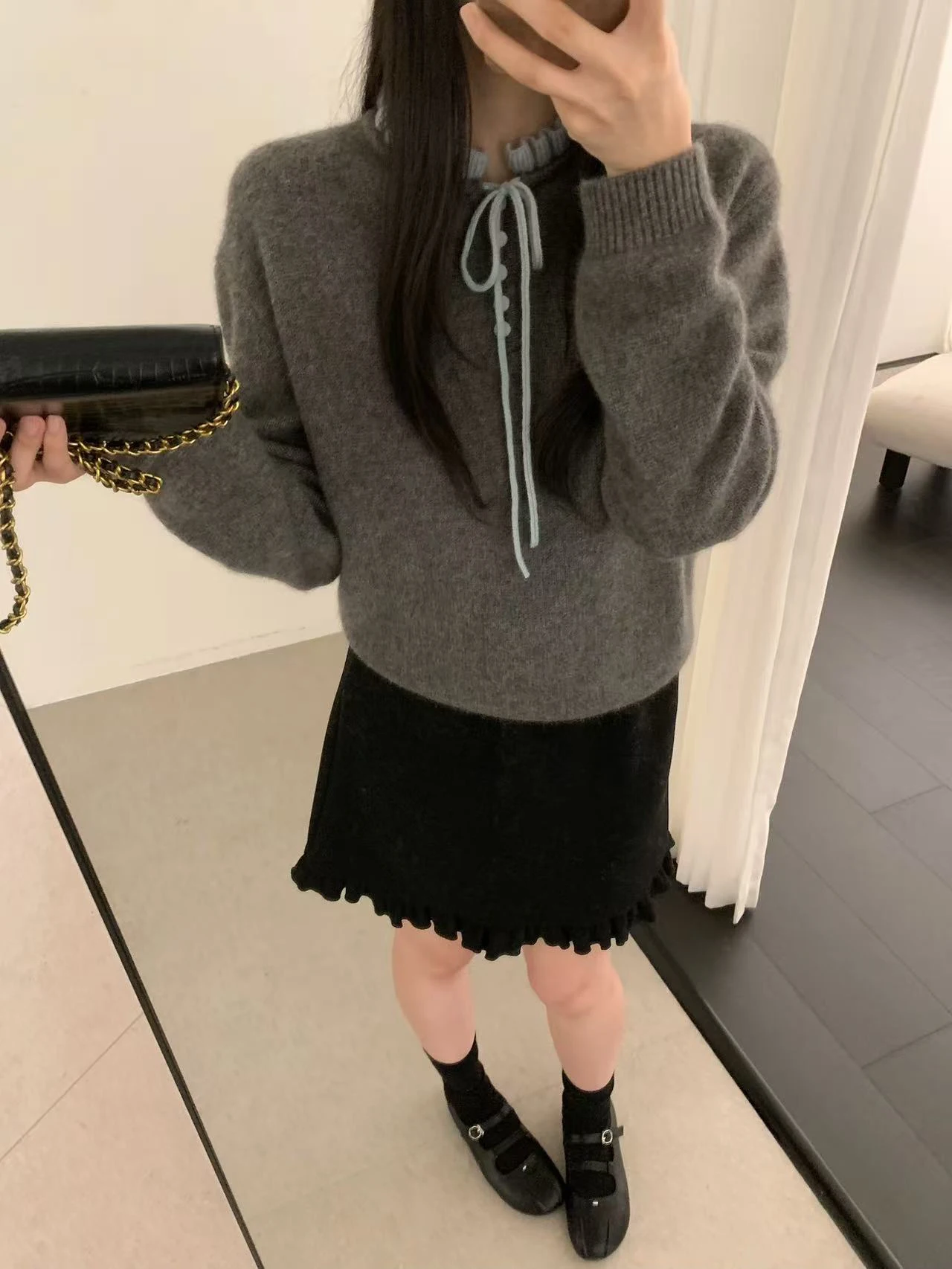 

Autumn Winter Knitted Sweater Gentle Sle Alpaca Wool Overhead Color Blo Knot Wood Ladies Loose Fit Long Sl...