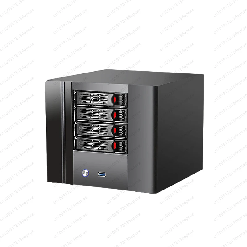 NAS chassis 4-bit hot-swappable hard disk box itx main board mini-black-on-the-wall network storage server