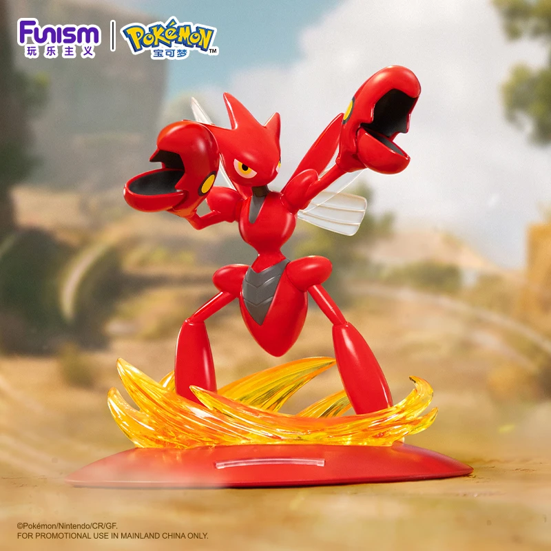 Funism Original Pokemon Action Figures Scyther Scizor Exquisite Anime Game Figure Collectible Cartoon Model Ornament Toy Gift
