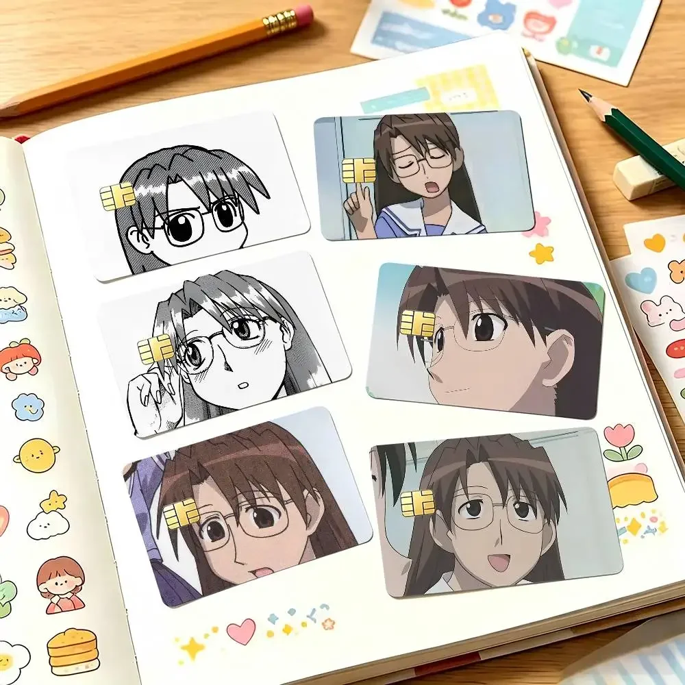 Koyomi Mizuhara Azumanga Daioh Card Sticker 4Pcs Credit Card Skin Anti Scratch Bank Debit Card Decal